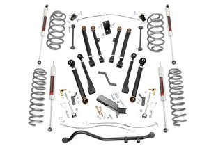 Jeep Wrangler Suspension Lift Kit - Front + Rear - Rough Country - 4 Inch X-Series - '97-'06